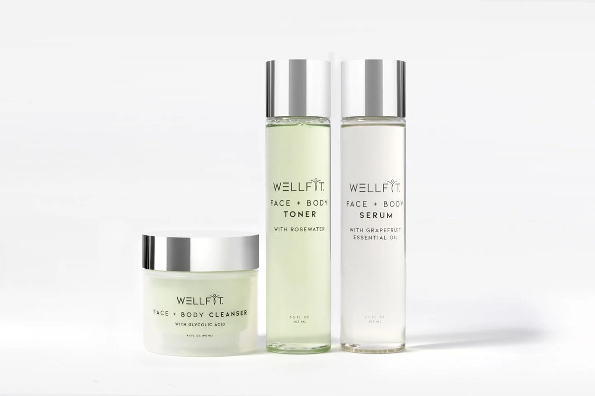 WellFit cleanser, toner, and serum