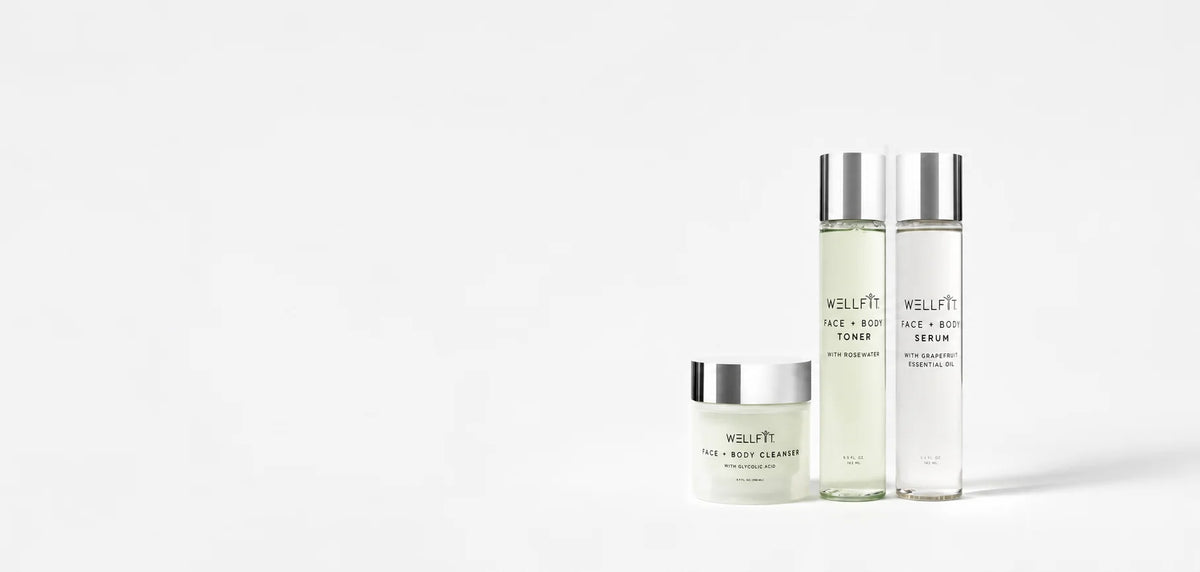WellFit face and body skincare products