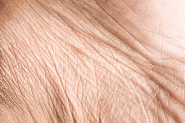 Close view of mature skin texture