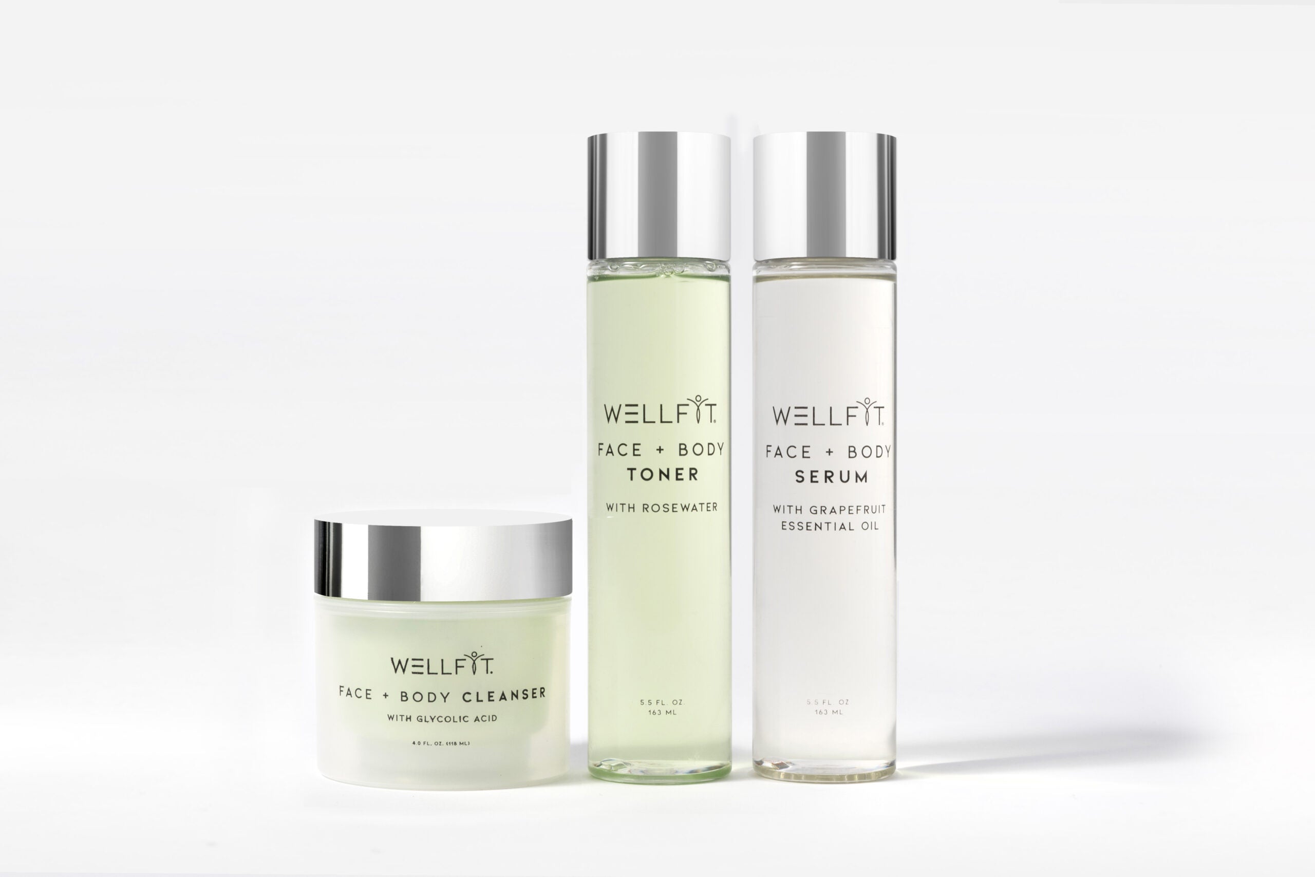 WellFit face and body skincare products